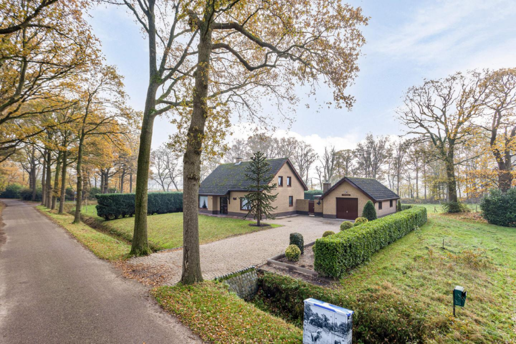 Laan langs een erf in het buitengebied
